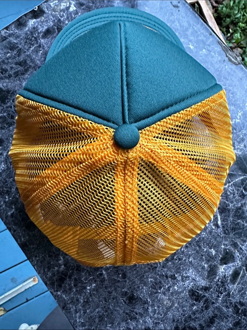 Neff Teal and Mustard Forever Fresh Trucker Hat